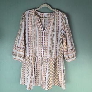 Velvet by Graham & Spencer Womens Numa Mi Organic Cotton Jacquard Mini Dress Med